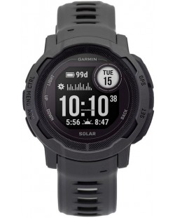 Смарт часовник Garmin - Instinct 2 Solar, 45mm, графит/черен